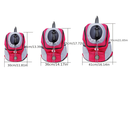 Portable Pet Pal Dog Carrier Backpack - Spacious Nylon Travel Bag with Zipper Closure for Hiking, Camping, and Outdoor Adventures - Comfortable, Ventilated, and Easy to Clean