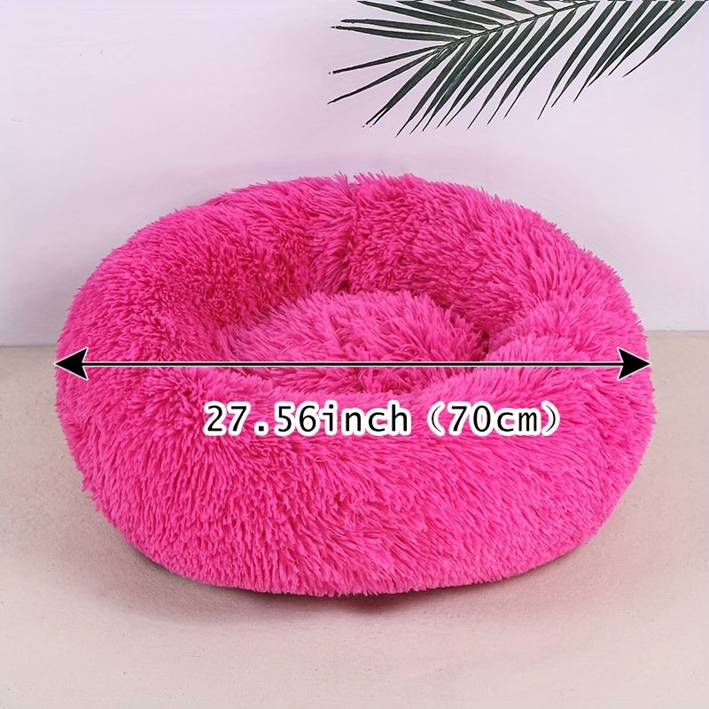 Plush Pet Nest Cat Dog Universal Round Nest Cat Mattress Soft Comfortable Bottom Non-slip Cat Nest