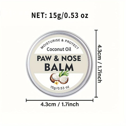 1pc Coconut Oil PawPals Dog Paw & Nose Balm - Moisturizing Aluminum Salve for Non-Electric, Battery-Free Pet Care