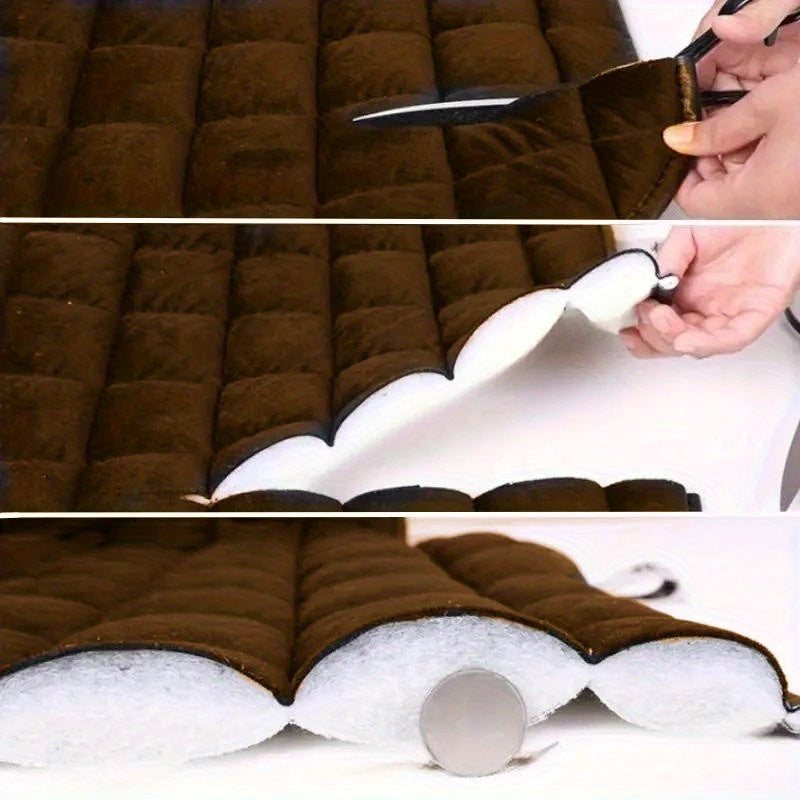 1pc Cozy Plush Cat Bed Mat - Thick, Self-Heating, Non-Slip, Soft Kennel Pad for Pet Sleeping - Orthopedic Support, Easy Cleaning, and Durable Pet Bed for Cats and Small Dogs