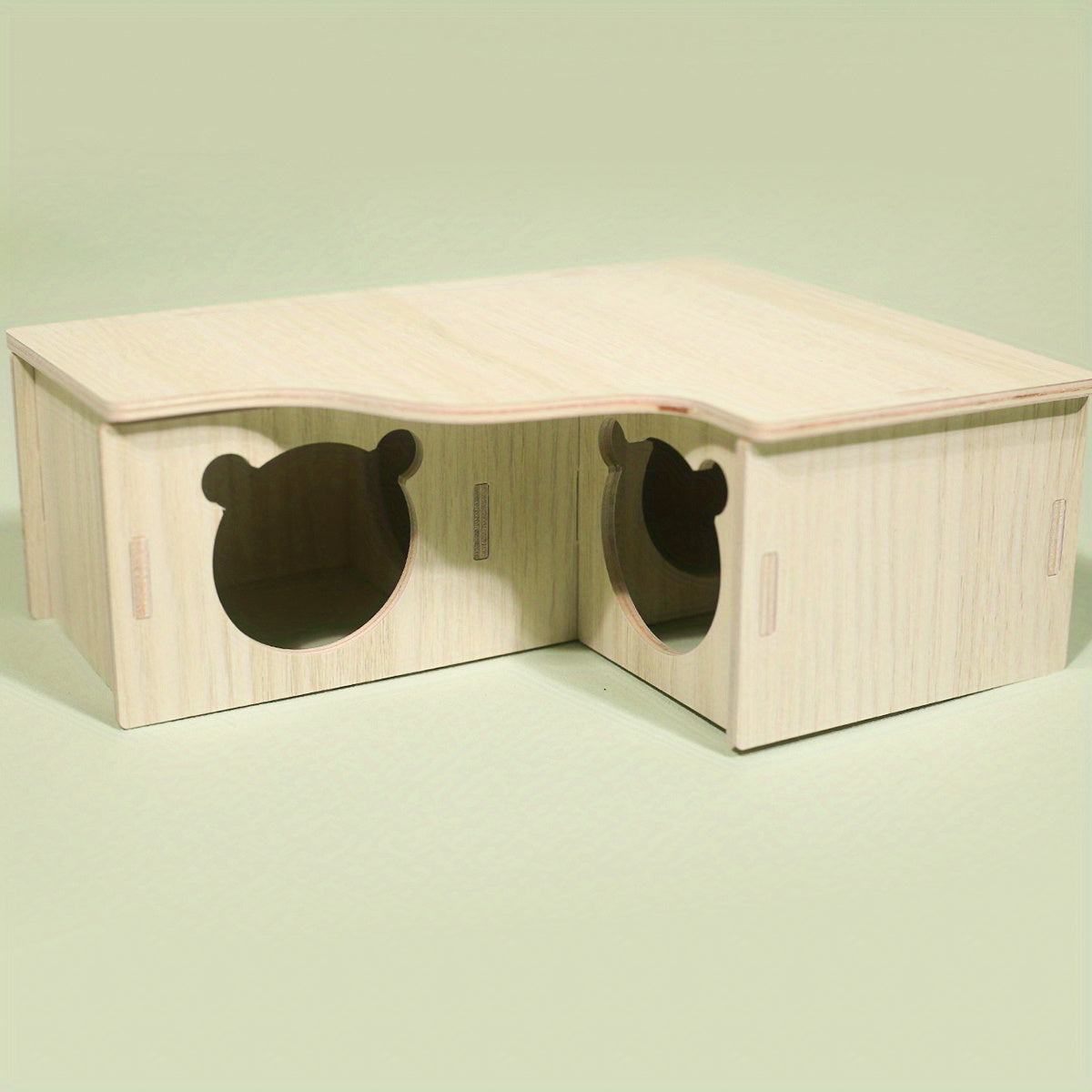 Multi-Chamber Wooden Hamster Maze and Hideout - Fun Activity and Cozy Nest for Your Pet