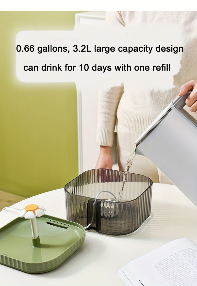 2.5L/84oz Large Capacity Pet Water Fountain, Ultra Quiet Automatic Cat Water Dispenser with Smart Pump for Indoor Cats and Dogs