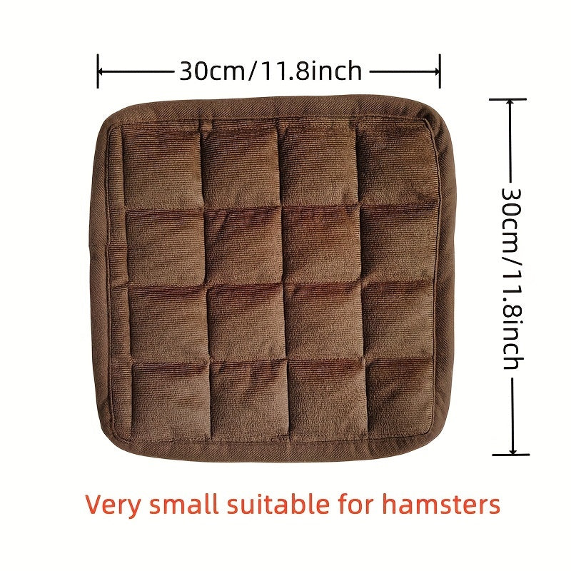 1pc Cozy Plush Cat Bed Mat - Thick, Self-Heating, Non-Slip, Soft Kennel Pad for Pet Sleeping - Orthopedic Support, Easy Cleaning, and Durable Pet Bed for Cats and Small Dogs