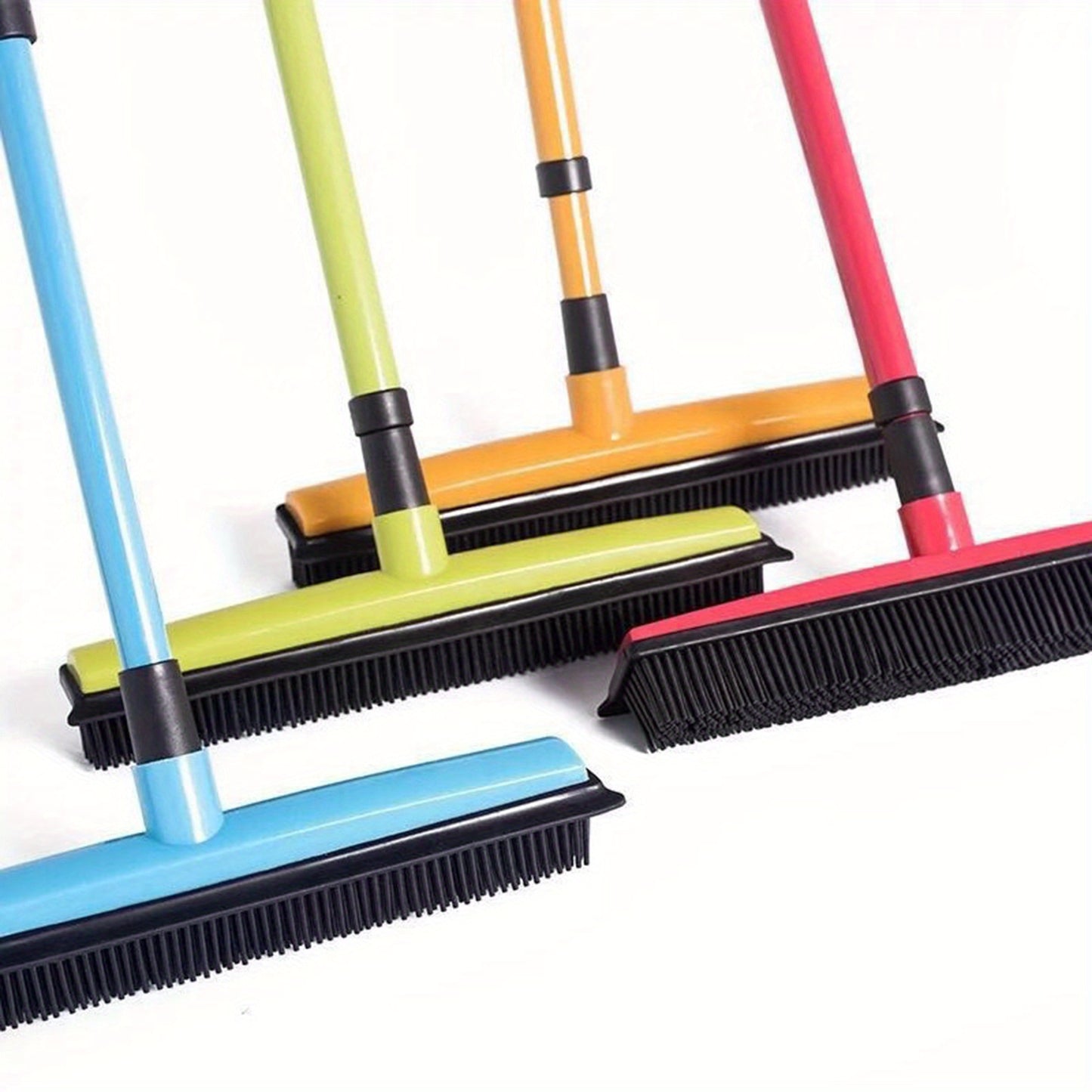1pc Telescopic Pet Hair Remover Broom - Efficient Carpet Cleaner with Gentle Silicone Bristles - Flexible Handle for Dust & Hair Removal - Perfect Household Tool for Apartments, Dorms, and School Prep - Complete Cleaning Kit