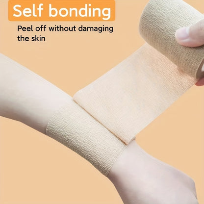 2pcs Elastic Self-Adhesive Sports Bandages, 0.98" Wide - Ideal For Wrists, Knees & Ankles Support, Breathable & Durable For Fitness Enthusiasts And Pet Care