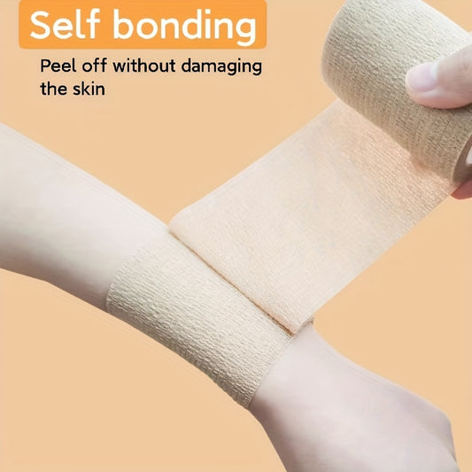 2pcs Elastic Self-Adhesive Sports Bandages, 0.98" Wide - Ideal For Wrists, Knees & Ankles Support, Breathable & Durable For Fitness Enthusiasts And Pet Care