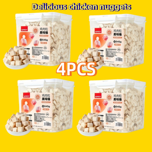 [Freeze-Dried Chicken Breast Treats] 4pcs Nutritious Freeze-Dried Chicken Breast Treats - for Dogs & Cats, 2180g Pet Snacks