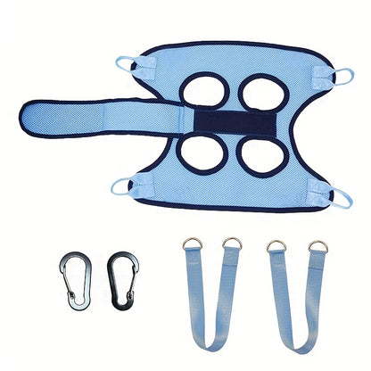 [Anti-Scratch, Grooming Hammock] Anti-Scratch Dog Nail Clipping & Grooming Hammock | Soft Padded Design, Durable Fabric for Safe Nail Trimming, Injection & Feeding Time - Essential Pet Grooming Accessory