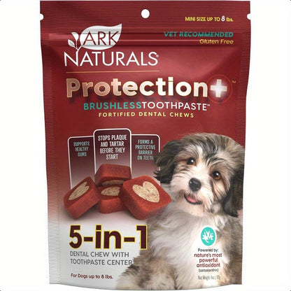 ARK NATURALS 4oz Dog Dental Chew Toothpaste for Mini Breeds - Natural Plaque & Tartar Prevention, Soft & Medium Chewable Chews with Natural Ingredients, Freshens Breath, Vet Recommended, Dog Dental Care | Pet Care Essentials