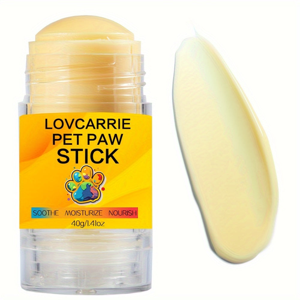40g LOVCARRIE Natural Paw Balm Stick for Dogs & Cats - Soothing Moisturizing Cream for Dry, Cracked Paws, Non-Toxic Formula Pet Care Paw Salve