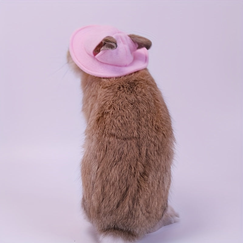 Cute Solid Color Pet Rabbit Hat Cat Dress Headgear Funny Small Pet Photo Props
