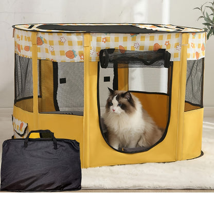 Portable Foldable Pet Playpen Collapsible Crates Kennel Playpen For Dog Cat And Rabbit &Travel Playpen, Portable Pet Play Pens, Dog And Cat Playpen Foldable, Dog Tent Puppy Playground For Puppy Indoor/Outdoor (M.L.XL.XXL).