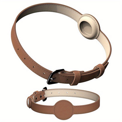 Dog Collar For Airtag Protective Tracker, Waterproof Pet Dog Anti-lost Positioning Silicone PU Collar Anti-lost Pet Cat Dog Collar