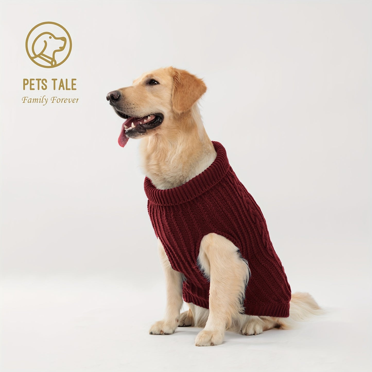 1pc Cozy Pet Knit Sweater - Warm Dog Clothes for Autumn and Winter - Soft, Plain Color, Knitted Design, Pet Friendly, Seasonal Apparel