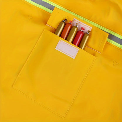 Reflective Waterproof Dog Raincoat with Hood - PU All-Weather Coat with Full Coverage, Easy Snap Closure & Reflective Trim, Comfortable & Dry Pet Jacket for Small, Medium, Large, Extra Large Dogs - Ideal for Rainy Days, Wet W