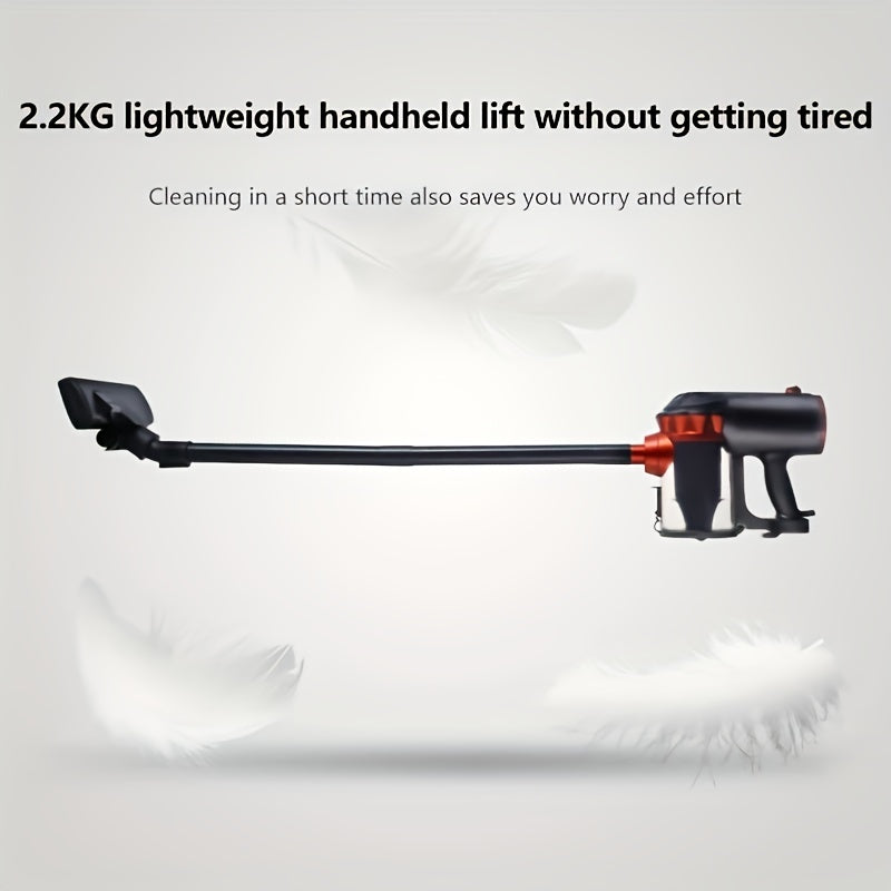 Four-in-One 600W 110V 18KPa Lightweight Handheld Rod Vacuum Cleaner - Portable, Low Noise, Pet Hair and Hard Floor Friendly, Suitable for Carpets, with Aspirating Function