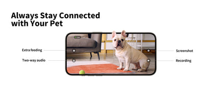 PETKIT Automatic Pet Feeder with Camera, 1080P HD Video with Night Vision, 2.4G WiFi Cat Dog Feeder with 2-Way Audio,Smart App Control Pet Dry Food Dispenser for Cats and Dogs with Non-Stick Food Bowl