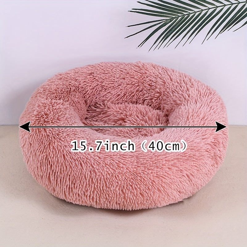 Plush Pet Nest Cat Dog Universal Round Nest Cat Mattress Soft Comfortable Bottom Non-slip Cat Nest