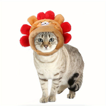 Cute Animals Shaped Cat Hat, Warm Pet Costume For Dog & Cat, Pet Party Supplies