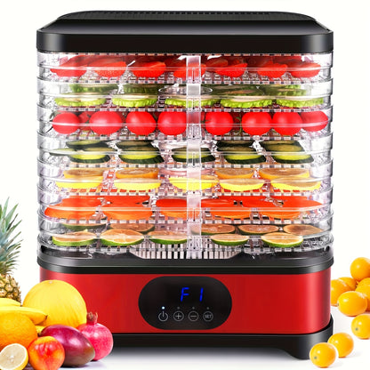 8-layer Food Dehydrator 400W Household Food Dryer, Dried Meat And Fruit Dryer, Used for Dried Meat, Fruit, Vanilla, Vegetables, Pet Snacks, Etc. Electric Food Fresher, 72-hour Timing, Adjustable Temperature And Wind Force, St