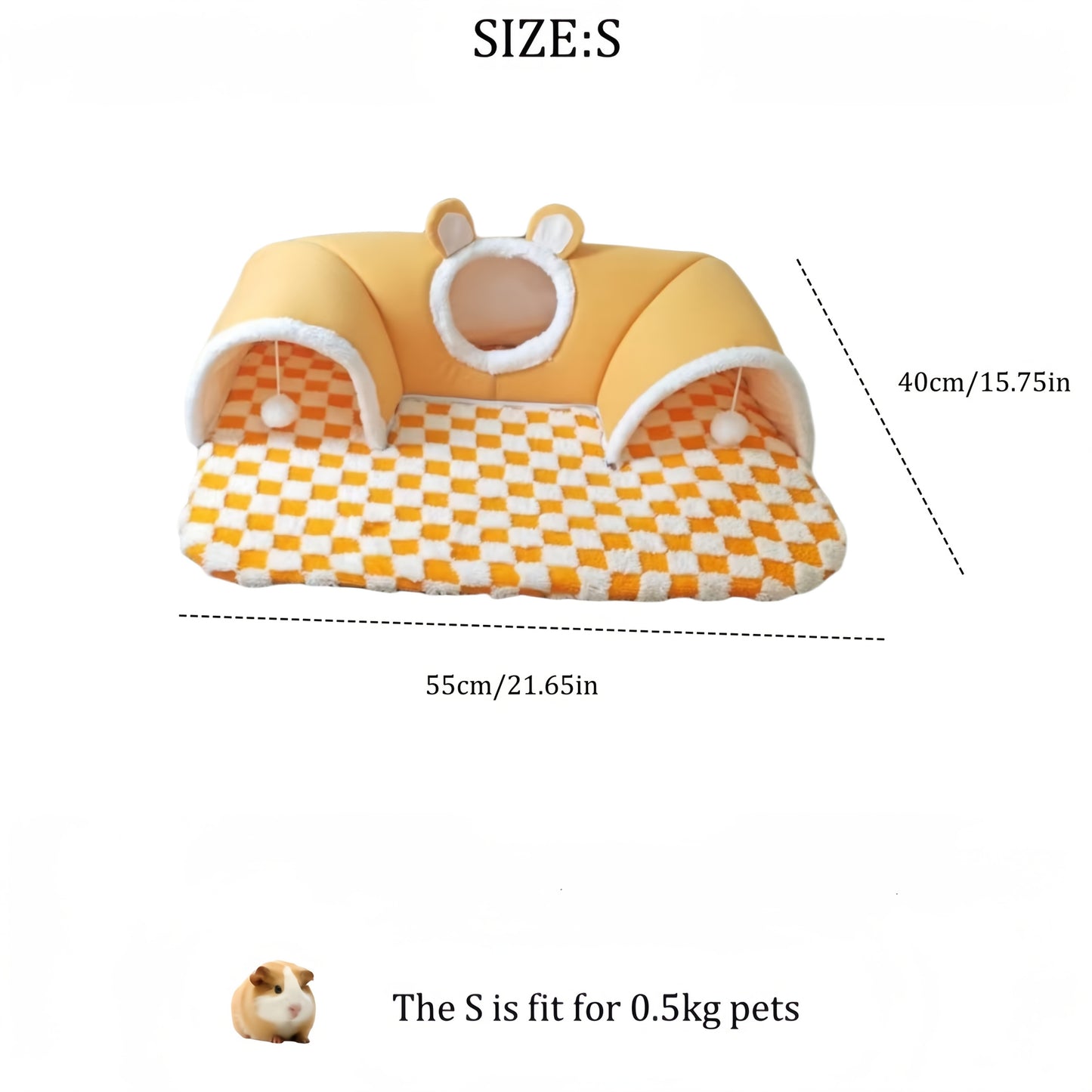 Cat Tunnel Cat Nest Small Pet Tunnel Small Pet Nest Elk Pet Nest Hide and Seek Toy Cat Tunnel Play Sleep Integrated Bear Shaped Tunnel Cat Nest Pet Nest Warm Nest Rabbit Hamster Tunnel Nest