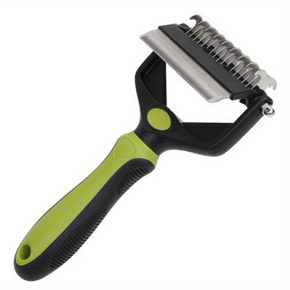 2-in-1 Ultimate Pet Grooming Brush for Medium to Large Dogs - Deshedding, Dematting, and Tangle Removal Tool for Short to Long Hair
