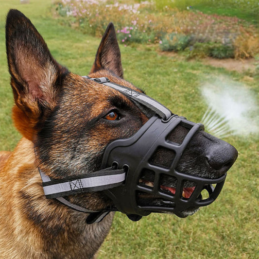 Large Dog Muzzle, Anti-Bite & Anti-Chew Mask for German Shepherds, Golden Retrievers, Labradors - Silent Dog Muzzle with Adjustable Strap, Nylon Material, Pet Training Accessory|Adjustable Dog Muzzle|Durable Dog Muzzle
