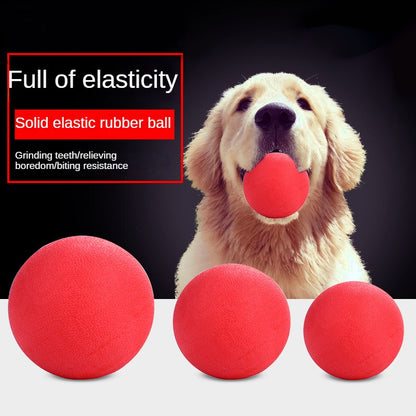 Durable Dog Chew Toy - 1pc Rubber Ball for Pet Teeth Grinding & Interactive Play