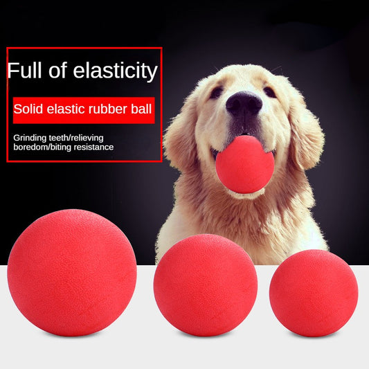 Durable Dog Chew Toy - 1pc Rubber Ball for Pet Teeth Grinding & Interactive Play