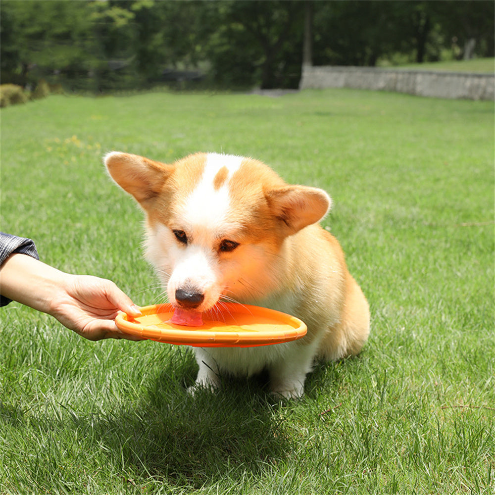 5.91/7.09/8.66inch Rubber Dog Flying Disc Pet Puppy Outdoor Sports Game Training Interactive Toy Bite Resistant Dogs Chew Flying Disc