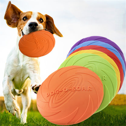 5.91/7.09/8.66inch Rubber Dog Flying Disc Pet Puppy Outdoor Sports Game Training Interactive Toy Bite Resistant Dogs Chew Flying Disc