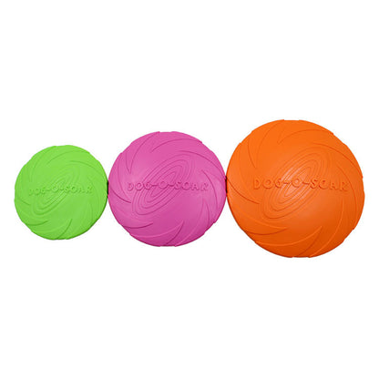 5.91/7.09/8.66inch Rubber Dog Flying Disc Pet Puppy Outdoor Sports Game Training Interactive Toy Bite Resistant Dogs Chew Flying Disc