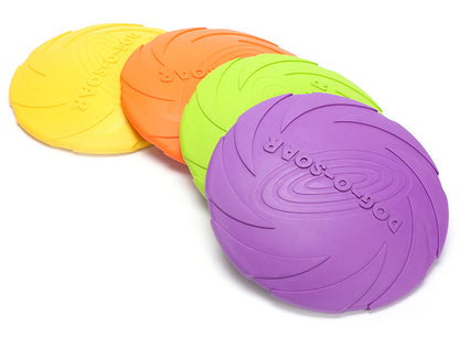 5.91/7.09/8.66inch Rubber Dog Flying Disc Pet Puppy Outdoor Sports Game Training Interactive Toy Bite Resistant Dogs Chew Flying Disc