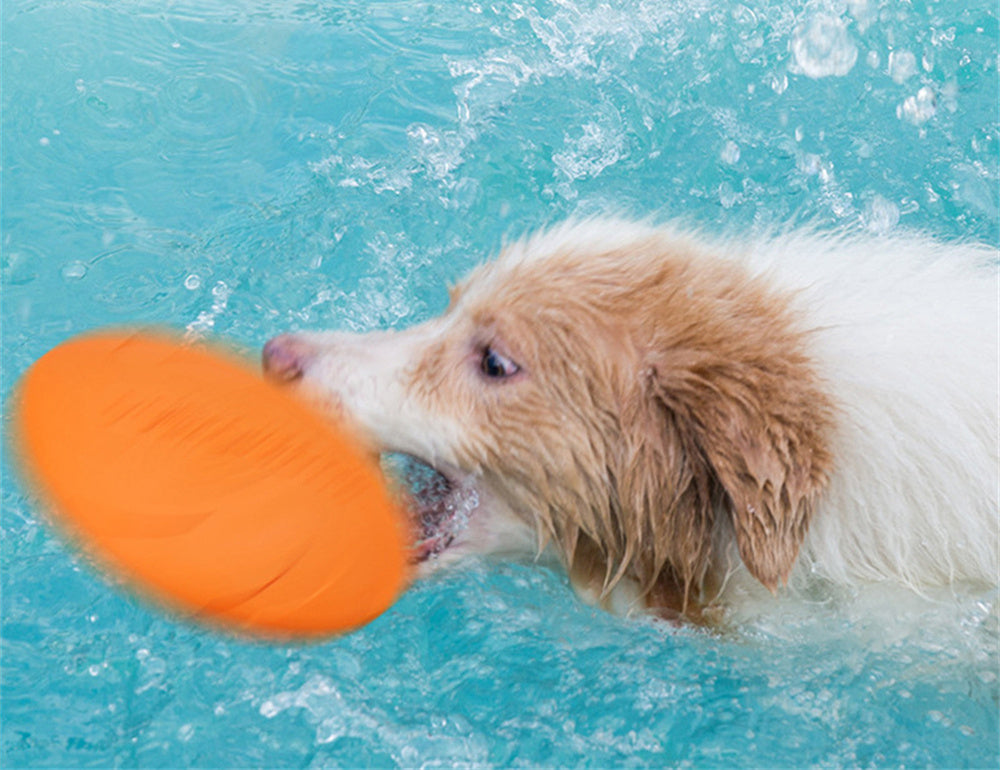 5.91/7.09/8.66inch Rubber Dog Flying Disc Pet Puppy Outdoor Sports Game Training Interactive Toy Bite Resistant Dogs Chew Flying Disc