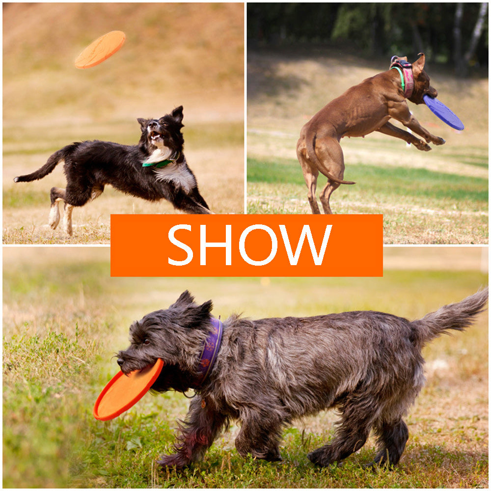 5.91/7.09/8.66inch Rubber Dog Flying Disc Pet Puppy Outdoor Sports Game Training Interactive Toy Bite Resistant Dogs Chew Flying Disc