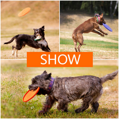 5.91/7.09/8.66inch Rubber Dog Flying Disc Pet Puppy Outdoor Sports Game Training Interactive Toy Bite Resistant Dogs Chew Flying Disc