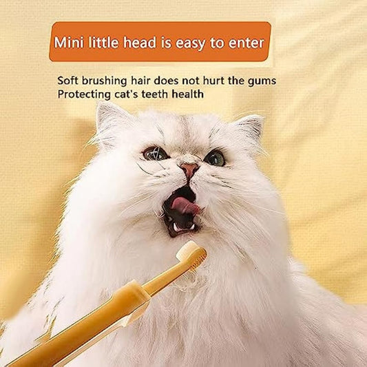 2Pcs Small Dog & Cat Toothbrush Kit With Storage Box, Soft Silicone Cat Dog Tooth Brushing Kit, Tongue Cleaner For Pet Tooth Brushing