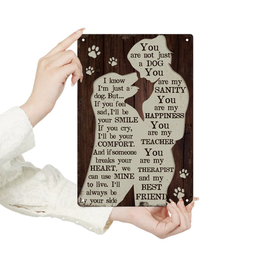 1pc, Dog Vintage Metal Tin Sign, Love Dag Wall Art Decor For Home, Living Room, Backyard, Vet Pet, Clinic Pet Shelter Decor (7.8 X 11.8 Inches), Gifts For Pet Dog Lover