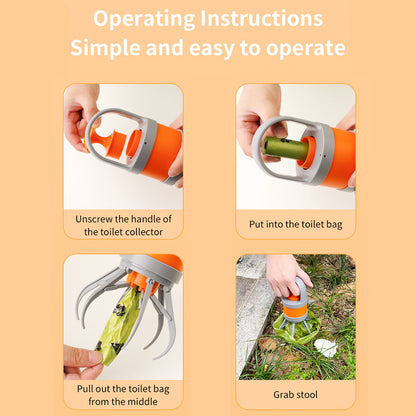 Pet Dog Pooper Scooper, Portable Dog Poop Picker With 45pcs Waste Bags For Outdoor Walking, Dog Excrement Shovel Picker, Pet Garbage Bag Refill Rolls, Pet Cleaning Supplies