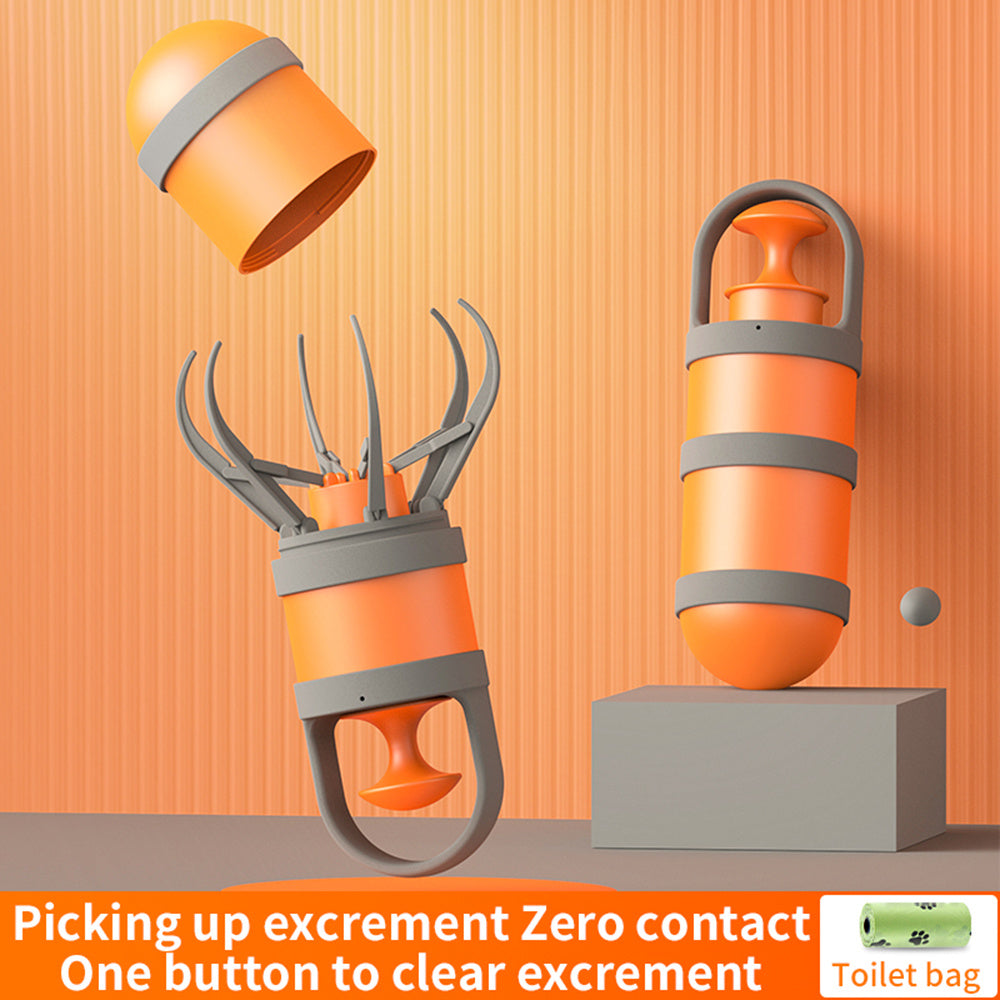 Pet Dog Pooper Scooper, Portable Dog Poop Picker With 45pcs Waste Bags For Outdoor Walking, Dog Excrement Shovel Picker, Pet Garbage Bag Refill Rolls, Pet Cleaning Supplies