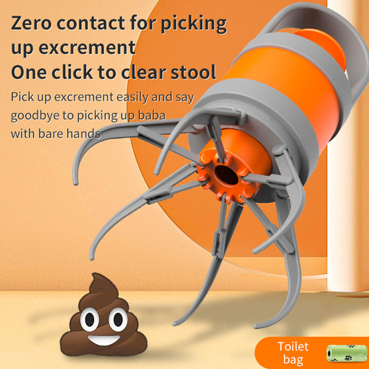 Pet Dog Pooper Scooper, Portable Dog Poop Picker With 45pcs Waste Bags For Outdoor Walking, Dog Excrement Shovel Picker, Pet Garbage Bag Refill Rolls, Pet Cleaning Supplies