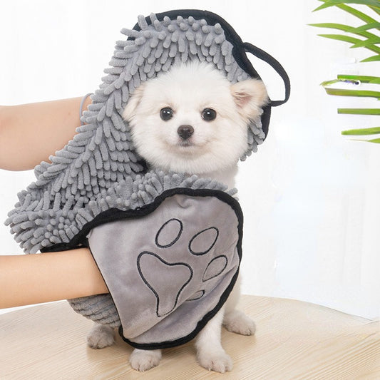 Pet Towel For Dog & Cat, Highly Absorbent Quick Dry Dog Bath Towel With Hand Pockets Design, Pet Cleaning Supplies
