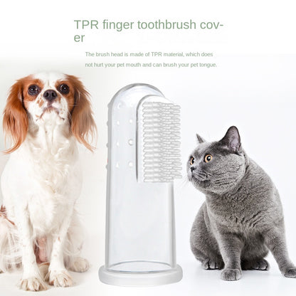 Beef/Vanilla Flavor Pet Tooth Care Set, Dog Toothpaste Dog Teeth Cleaning Brush With 2 Soft Finger Toothbrushes, Pet Oral Dental Care Supplies