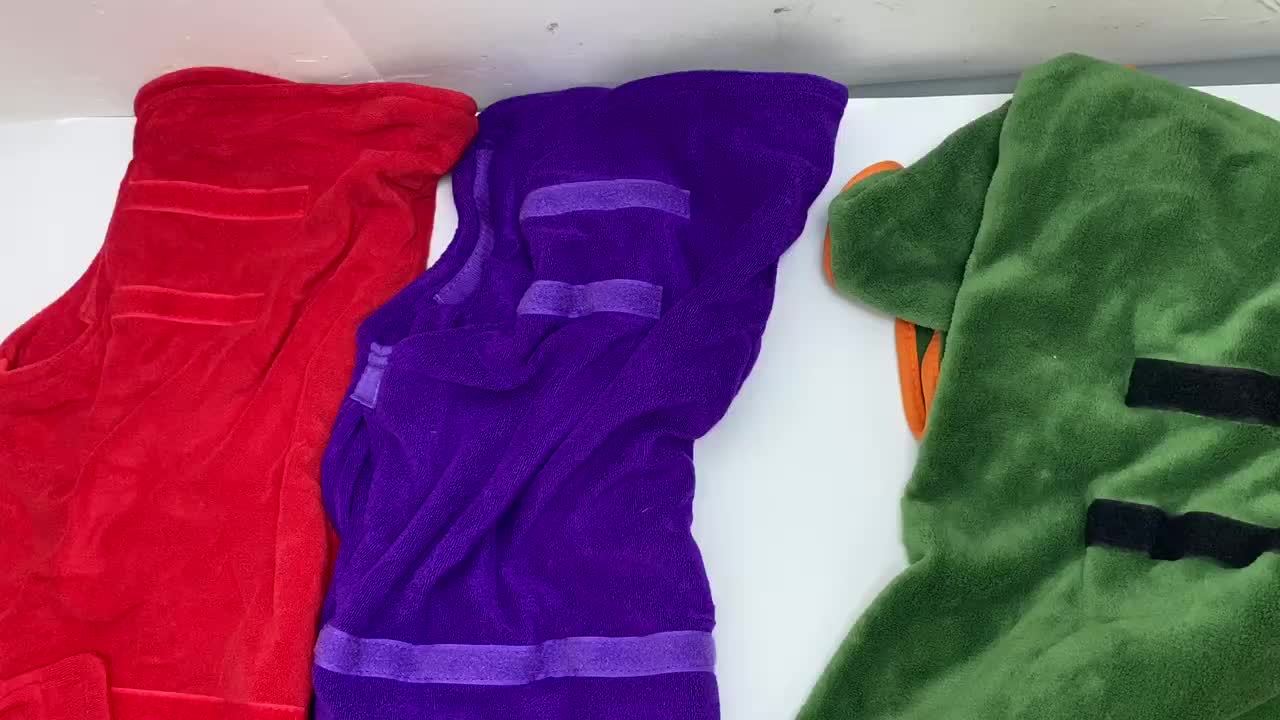 [Quick-Dry Dog Drying Coat] Super Absorbent Quick-Dry Dog Drying Coat - Warm-Keeping Bathrobe with Full Body Coverage & Hood, Multiple Colors (Purple, Blue, Green, Yellow, Red), Durable Fabric for Efficient Water Absorption &
