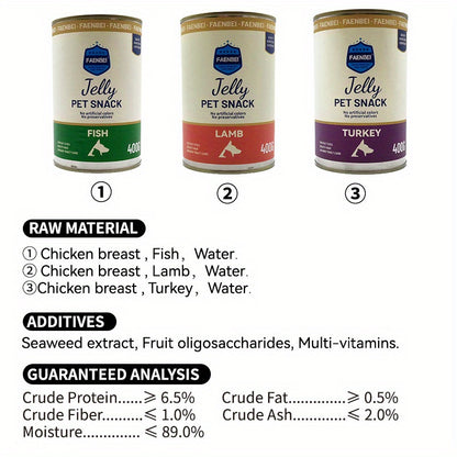 Canned dog canned cat canned pet snacks canned 400g shredded chicken frozen canned high meat containing cats and dogs