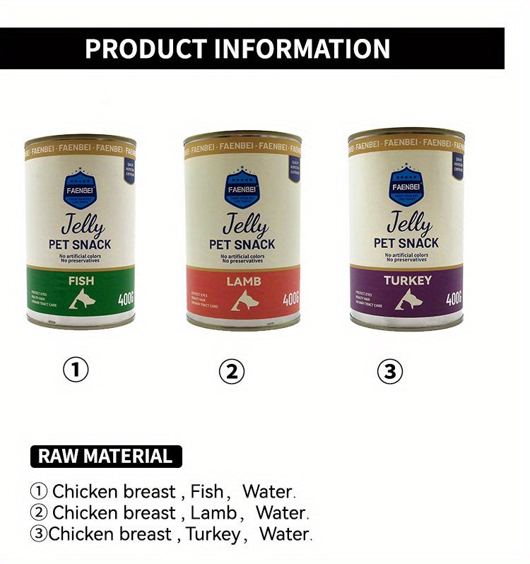 Canned dog canned cat canned pet snacks canned 400g shredded chicken frozen canned high meat containing cats and dogs