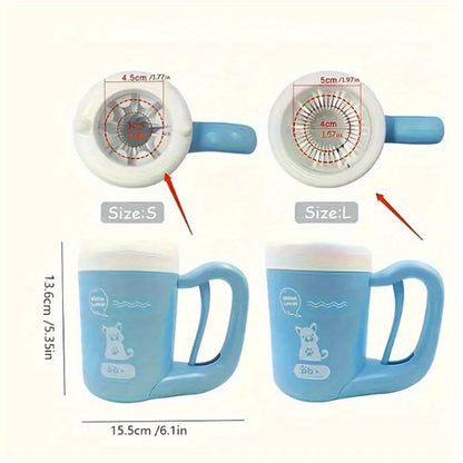 GroomMate Paw Cleaning Cup for Dogs & Cats - Gentle, Convenient Pet Care Solution, Non-Electric, Plastic, Dog Paw Cleaner, Premium