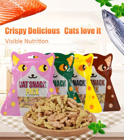 Cat Biscuits Salmon Snacks Chicken Tuna Multiplicity Nutrition Health Easy To Eat Digest Crispy Catnip Fish Biscuits Pet Snacks Cat Snacks Pet Food