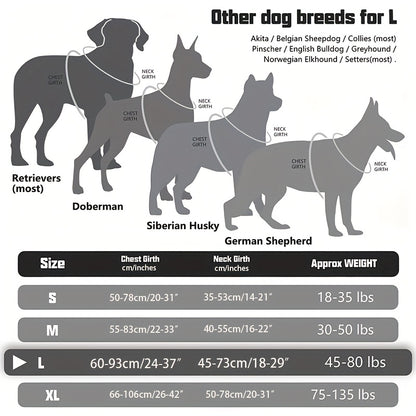 Tactical Harness For Large Dogs No Pull Adjustable Pet Harness Reflective Working Training Easy Control Pet Vest Military Service Dog Harnesses