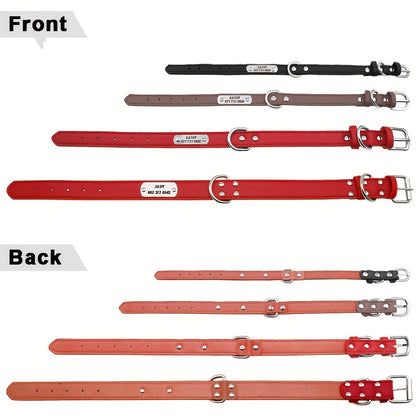 Custom Engraved Dog Collar with Personalized ID Tag - Durable Padded Pet Collar for Small, Medium & Large Dogs - Solid Pattern, Adjustable Fit, Secure Metal Hardware, Personalized Pet Accessory | Stylish Dog Collar | Durable